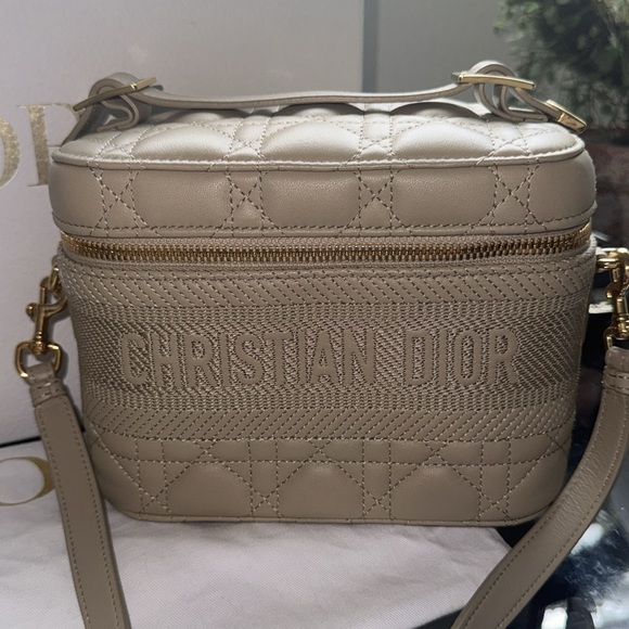 Dior Handbags - 🔥LIKE NEW🔥 Dior Lambskin Cannage Small Diortravel Vanity Case Warm